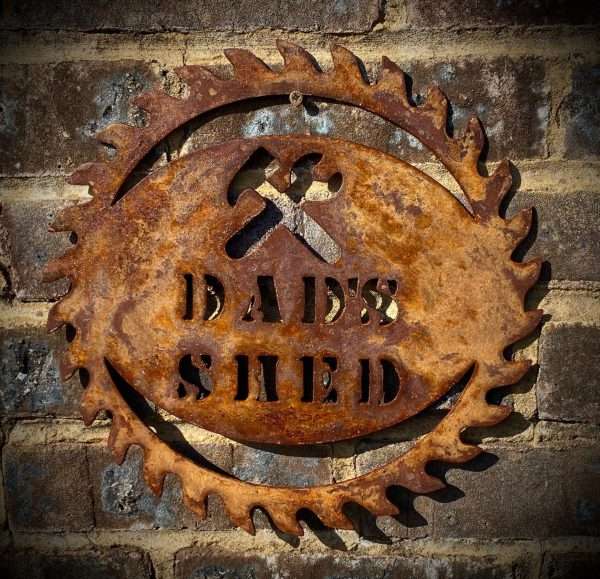 WELCOME TO THE RUSTIC GARDEN ART SHOP Here we have one of our. Exterior Rustic Dads Shed Sign Dad Gift Fathers Day Father Gift Dad Present Garden Wall Art Shed Sign Hanging Metal Rustic Art Gift Sizes & Measurements:
50cm x 50cm Made From 2mm Mild Steel.