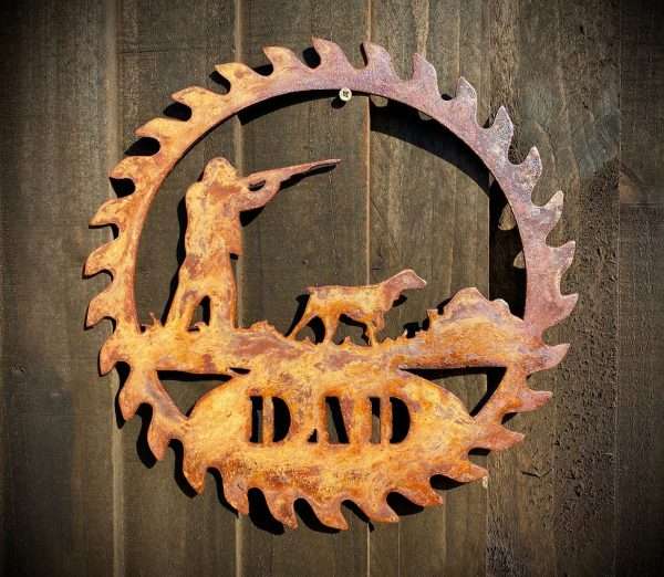 WELCOME TO THE RUSTIC GARDEN ART SHOP Here we have one of our. Exterior Rustic Dad Sign Dad Gift Fathers Day Father Gift Dad Present Shooting Countryside Game Keeper Garden Wall Art Shed Sign Hanging Metal Rustic Art Gift Sizes:
50cm x 50cm Perfect for any dad!! Made From 2mm Mild Steel.