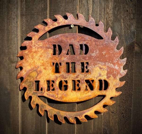 WELCOME TO THE RUSTIC GARDEN ART SHOP Here we have one of our. Exterior Rustic Dad The Legend Dad Gift Fathers Day Father Gift Dad Present Garden Wall Art Shed Sign Hanging Metal Rustic Art Gift Sizes:
50cm x 50cm Perfect for any dad!! Made From 2mm Mild Steel.
