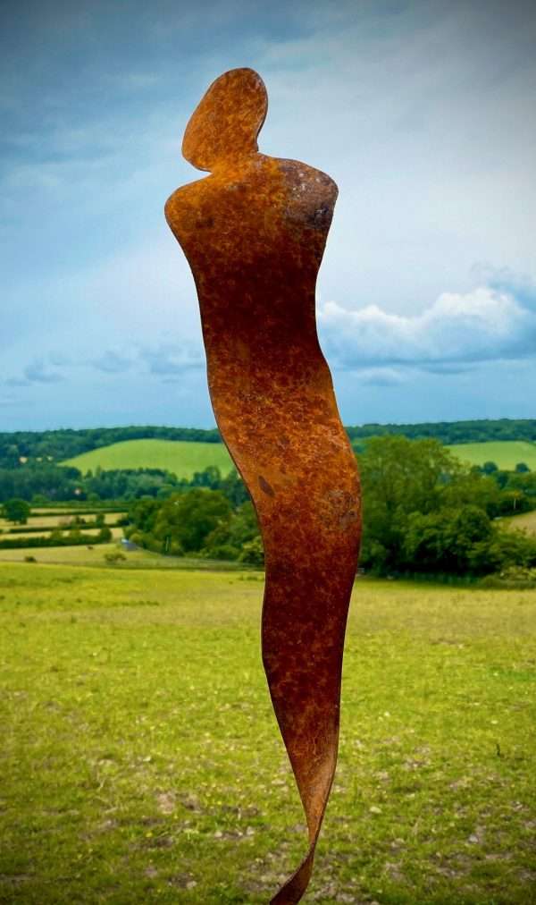 WELCOME TO THE RUSTIC GARDEN ART SHOP Here we have one of our. Rustic Metal Garden Figure Female Abstract Silhouette Sculpture -
Contemporary Art - Yard Art / Lawn Art / Garden Stake These rustic garden stake makes a unique, versatile garden sculpture. Perfect in any flower bed lawn, planting area or garden to have your very own unique piece of affordable garden decor. Our Rustic/Rusty patina gives a natural and unique finish, which will continue to better with age. Our rustic garden art products require absolutely no maintenance! Sizes & Measurements:
XL- 200cm x 40cm x 24cm *PLEASE NOTE LARGE & XL CURRENTLY ONLY AVAILABLE TO BE SHIPPED TO THE UK*