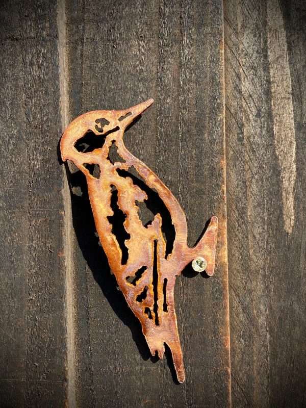 WELCOME TO THE RUSTIC GARDEN ART SHOP Here we have one of our. Exterior Rustic Woodpecker Woodland Bird Garden Wall Art House Gate Fence Shed Sign Hanging Metal Rustic Bird Bath Bird Feeder Art Gift. Sizes & Measurements:
14cm x 10cm Made From 2mm Mild Steel.