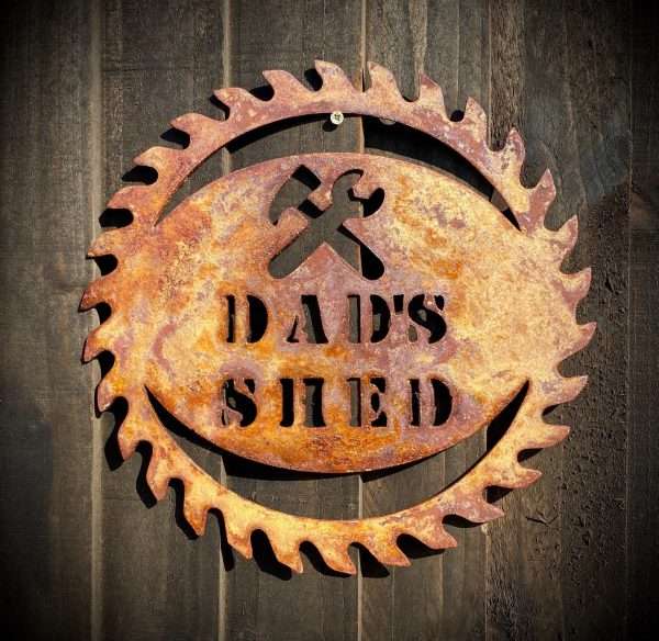 WELCOME TO THE RUSTIC GARDEN ART SHOP Here we have one of our. Exterior Rustic Dads Shed Sign Dad Gift Fathers Day Father Gift Dad Present Garden Wall Art Shed Sign Hanging Metal Rustic Art Gift Sizes & Measurements:
50cm x 50cm Made From 2mm Mild Steel.