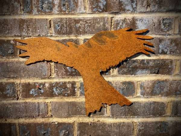 WELCOME TO THE RUSTIC GARDEN ART SHOP Here we have one of our. Small Exterior Rustic Red Kite Bird Of Prey Garden Wall House Gate Sign Hanging Metal Art Single Sculpture Gift **Single Red Kite** Sizes & Measurements:
39cm x 49cm Made From 2mm Mild Steel.