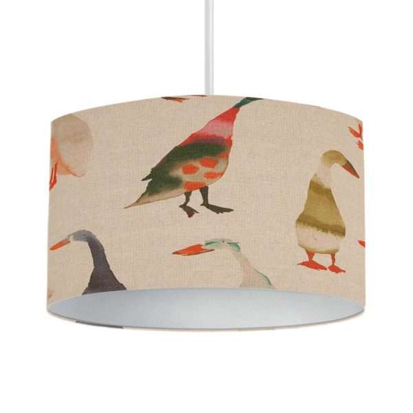 duck ceiling A Beautiful Lampshade that would be a stunning addition to any home. Covered in an eye catching, quirky water colour print duck linen fabric