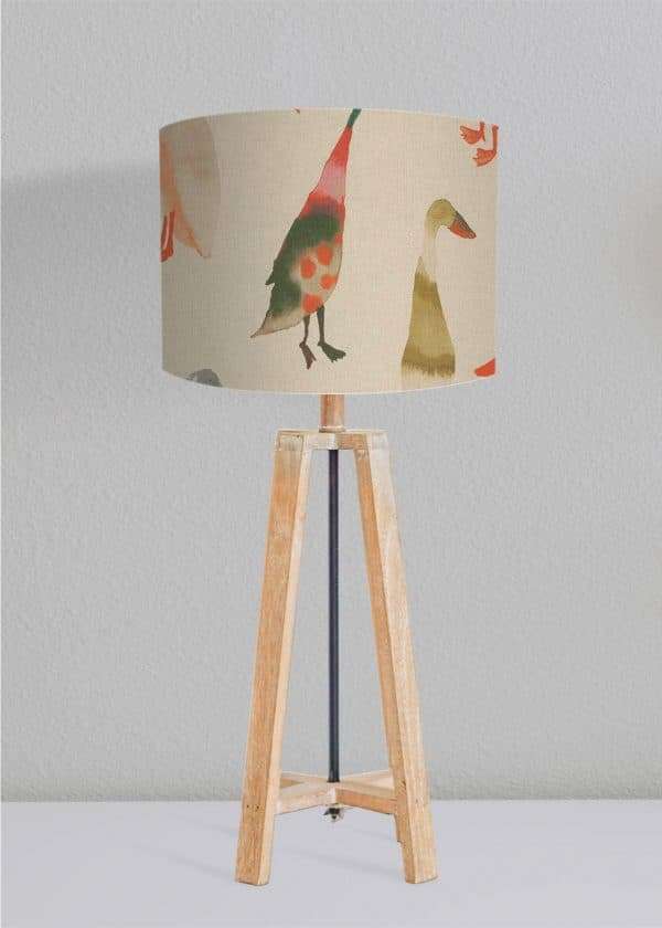 duck lamp A Beautiful Lampshade that would be a stunning addition to any home. Covered in an eye catching, quirky water colour print duck linen fabric