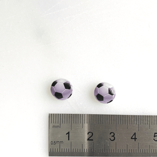 ruler size reference of football earrings