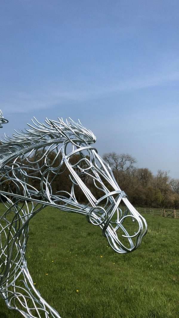 At Full Stretch Horse Sculpture Gallery 10 Our NEW Horse Racing Sculpture - "At Full Stretch" By British Sculptor Charles Elliott, Internationally Renown for his Unique Equestrian Sculptures - His Handcrafted Life Size Racing Horse Sculpture forms the latest one off sculpture of The Elliott of London Equestrian Sculpture Range. Handmade from 8mm round mild steel to indicate power and flow, luxurious progressive zinc exterior galvanised finish to protect the piece from nature and rust for over 30 years! Delivery and Installation Services Available - Worldwide Shipping and International Delivery Available! All Enquiries Welcome - Available to Buy, as well as long term and short term hire!   Approx Dimensions: Length 4.3mWidth 1.1mHeight 2.6m Studio Office - 01494758896 Charles - 07591730415 Website: www.elliottoflondon.co.uk Email: info@elliottoflondon.co.uk Viewing Welcome by Appointment only   #horsesofinstagram #horses #international #charleselliott #sculpture #equestrianart #unique #equine #horse #horsey #stallion #frankel #equinestyle #gardenart #garden #gardenideas #sculptor #elliottoflondon #equestrian #showjumping #dressage #showjumper #horseracing #british #handmade #handcrafted #berkhamsted #sculpturestudio #racehorse