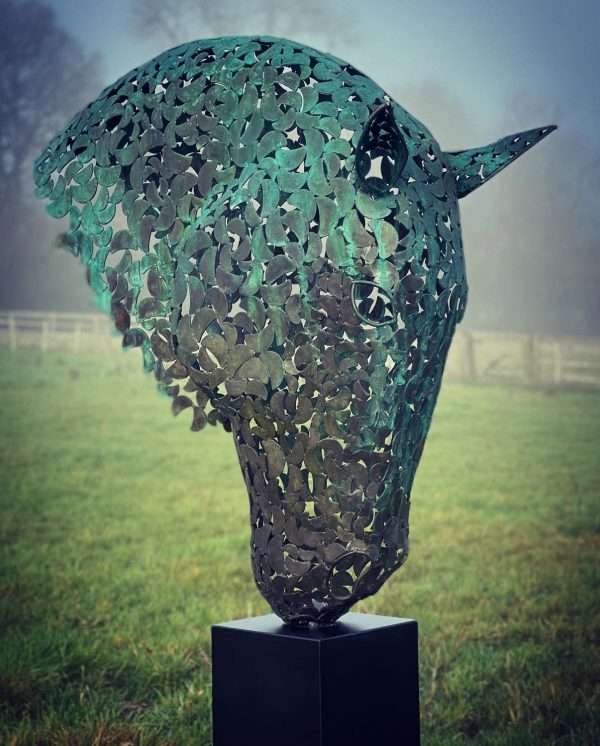 B32BB41B 3EEB 4885 BD02 FFA019DA16CC Bronze Horse Head Sculpture Equine Sculpture by British Sculptor Charles Elliott Bronze Edition Horse Head Sculpture Handcrafted Piece By Piece From A Very High Quality Bronze Material (Approx 90% Copper) Editions Available in: 1.2 Metres £ 30,000 +VAT 2 Metres £ POA 4 Metres £ POA 6 Metres £ POA Shown Above In A Verdigris Bronze Patina - Variety Of Patination & Finish Options - Please Enquire For Other Options. Bespoke Custom Sizes Are Available! Illumination Kits Are Available & Various Plinth Options! Plinths In Variety Of Heights & Materials Including Stone, Marble, Wood & Metal! All Enquiries Welcome Worldwide Shipping & Installation Available We Welcome Studio Visits - By Appointment Only www.elliottoflondon.co.uk info@elliottoflondon.co.uk 01494 758 896