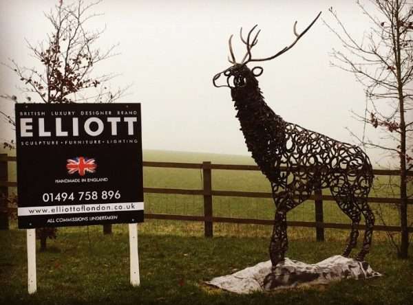 Prancing Stag Sculpture Gallery 11 Limited Edition 1 of 1 One-Off Sculpture Prancing Stag Sculpture Dimensions Can Be Seen At Asheridge Farm, Hertfordshire.   Lead Base Is Included   Delivery & Installation Services available Worldwide Shipping Available! All Commissions Welcome www.elliottoflondon.co.uk info@elliottoflondon.co.uk
