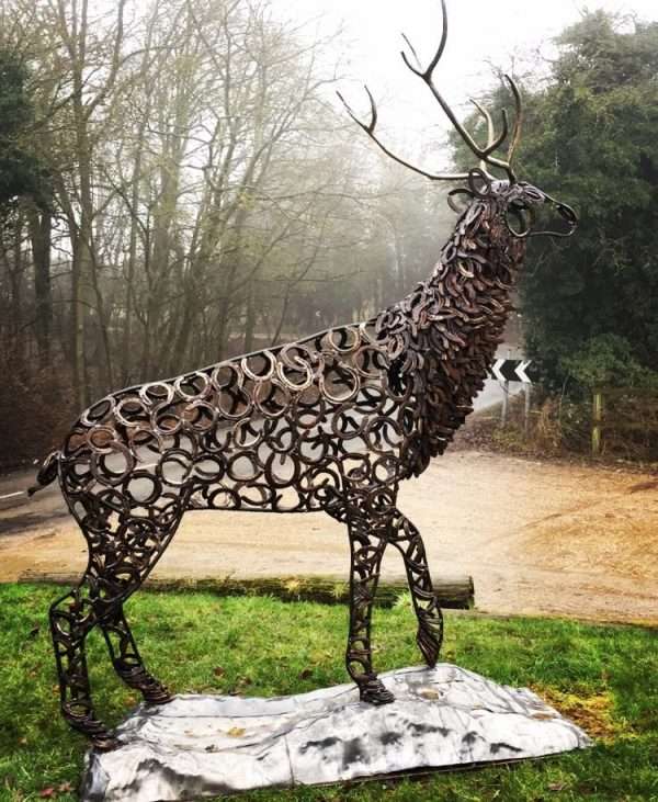 Prancing Stag Sculpture Main Limited Edition 1 of 1 One-Off Sculpture Prancing Stag Sculpture Dimensions Can Be Seen At Asheridge Farm, Hertfordshire.   Lead Base Is Included   Delivery & Installation Services available Worldwide Shipping Available! All Commissions Welcome www.elliottoflondon.co.uk info@elliottoflondon.co.uk