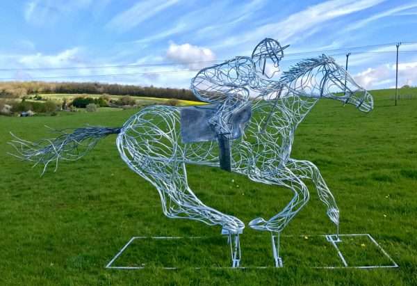 download 54 2 Limited Edition 1 of 1 One-Off Sculpture Full Size Bespoke Race Horse Sculpture Handmade in Buckinghamshire Handcrafted by Charles Elliott from 8mm round mild steel to indicate power and flow, luxurious progressive zinc exterior galvanised finish to protect the piece from nature and rust for over 30 years! We will be donating 5% of the sale price to the Injured Jockey Fund, who help thousands of jockeys whose injuries have forced some of them to give up riding. Delivery and Installation Services Available - Worldwide Shipping and International Delivery Available! Limited Edition 1 of 1 One-Off Sculpture All Enquiries Welcome - Available to Buy, as well as long term and short term hire!   Approx Dimensions: Height 2.4 m Length 4.25 m Width 0.910 m   Studio Office - 01494758896 Charles - 07591730415 Website: www.elliottoflondon.co.uk Email: info@elliottoflondon.co.uk   Please call or email to enquire or to arrange an appointment.   #HorseRacing #RacingUK #HorseRace Equine #Equestrian #Horses #Luxury #Dressage #Sculpture #Sculptor #CharlesElliott #Elliottoflondon #Bespoke #Handmade #Ironwork #Art #Luxurious #lifestyle #Eventing #Horseracing #Showjumping #Showing #Shires #London #Europe #USA #America #Belgium #Holland #Spain #France #Germany #Italy