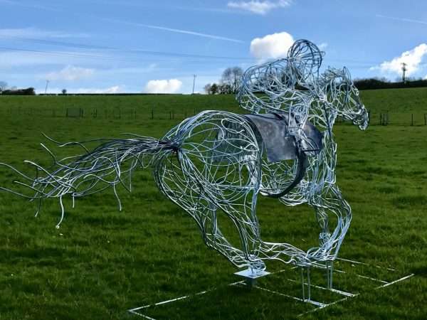 download 59 2 Limited Edition 1 of 1 One-Off Sculpture Full Size Bespoke Race Horse Sculpture Handmade in Buckinghamshire Handcrafted by Charles Elliott from 8mm round mild steel to indicate power and flow, luxurious progressive zinc exterior galvanised finish to protect the piece from nature and rust for over 30 years! We will be donating 5% of the sale price to the Injured Jockey Fund, who help thousands of jockeys whose injuries have forced some of them to give up riding. Delivery and Installation Services Available - Worldwide Shipping and International Delivery Available! Limited Edition 1 of 1 One-Off Sculpture All Enquiries Welcome - Available to Buy, as well as long term and short term hire!   Approx Dimensions: Height 2.4 m Length 4.25 m Width 0.910 m   Studio Office - 01494758896 Charles - 07591730415 Website: www.elliottoflondon.co.uk Email: info@elliottoflondon.co.uk   Please call or email to enquire or to arrange an appointment.   #HorseRacing #RacingUK #HorseRace Equine #Equestrian #Horses #Luxury #Dressage #Sculpture #Sculptor #CharlesElliott #Elliottoflondon #Bespoke #Handmade #Ironwork #Art #Luxurious #lifestyle #Eventing #Horseracing #Showjumping #Showing #Shires #London #Europe #USA #America #Belgium #Holland #Spain #France #Germany #Italy