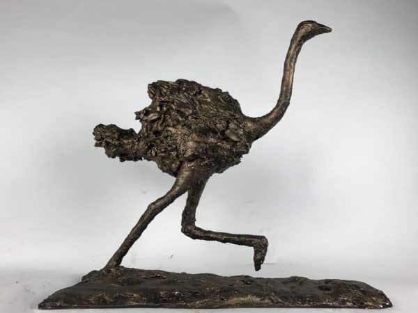download 75 1 'Ostrich' Limited Edition - 9 Editions Handcrafted Sculpture by British Sculptor Charles Elliott Handmade in Buckinghamshire.   Overall Dimensions (including base): 35cm Height 40cm length 17cm Depth   Worldwide Shipping Available! All Commissions Welcome www.elliottoflondon.co.uk info@elliottoflondon.co.uk