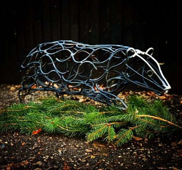 download 75 2 Badger Sculpture   Our Badger is creating using mild steel, in our organic flow style. This sculpture is finished in black & white. Diamentions: 70cm long x 35cm wide x 45cm high (roughly)   All our Sculptures are completely designed & Handcrafted by eye at our Berkhamsted studio.   All Enquiries Welcome Worldwide Shipping & Installation Available   We Welcome Studio Visits - By Appointment Only www.elliottoflondon.co.uk info@elliottoflondon.co.uk 01494 758 896    