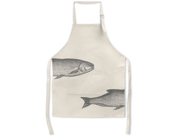 Ticklerton fish bib apron from Mustard and Gray