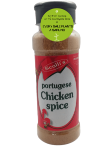 Scallis Portugese Chicken 200g 1 <b><u>Description: </u></b> This spice is flavoursome.  Every spice gives chicken a smoky, home cooked flavour, just like your grandma used to do her cooking.