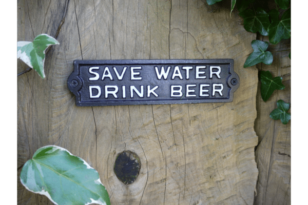 22cm Cast Iron Save Water Drink Beer Wall Sign Crafted with meticulous attention to detail, our 22cm Cast Iron Save Water Drink Beer Wall Sign is an embodiment of quality and style. Made from robust cast iron, this wall sign is designed to withstand the test of time. Its durability ensures that it will remain a part of your home for years to come, adding character and charm to any space it graces.
