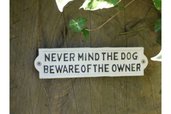 Never Mind The Dog Our Cast Iron Never Mind The Dog Sign is a perfect blend of practicality and aesthetic appeal. It is designed to be a humorous yet effective warning sign, alerting visitors to the presence of your canine companion. But it's not just about functionality; this sign is also an attractive piece of decor that can enhance the look of any space.